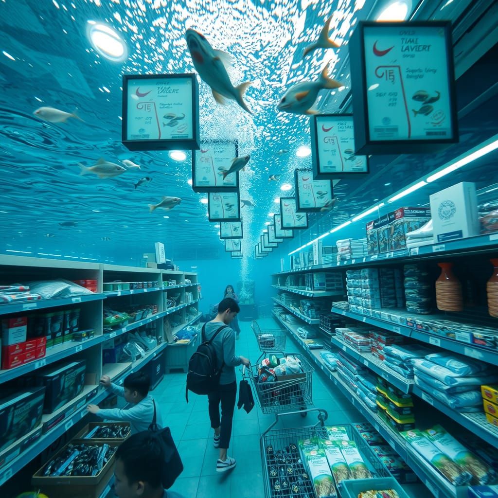 Underwater Supermarket: A Submerged Shopping Experience