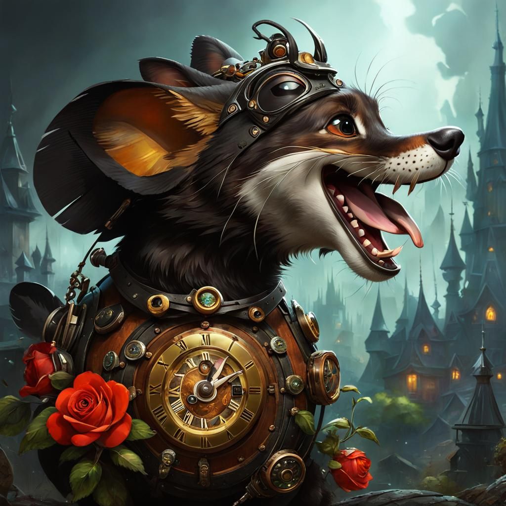 Clockpunk Crystal Rose Village: Digital Matte Painting