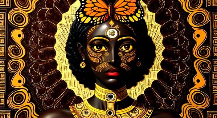 Surreal Butterfly Woman: Classicism in Fornasetti Style