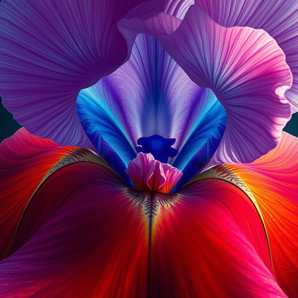 Dreamlike Iris in Exquisite Matte Painting