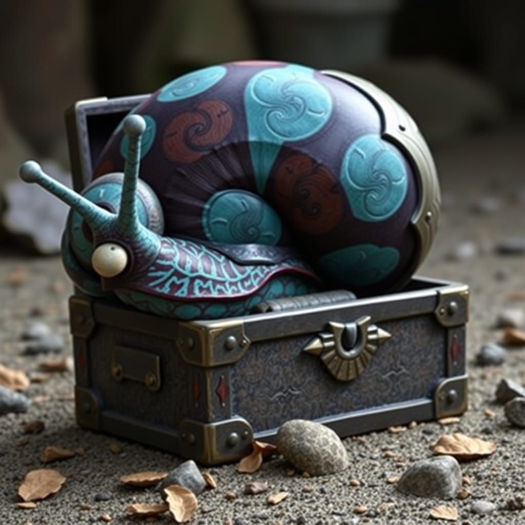Kaiju Snail Investigates Gigantic Treasure Chest