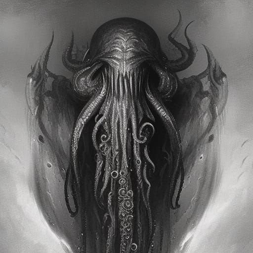 Cthulhu's Unexpected Glamour: A Horror Illustration