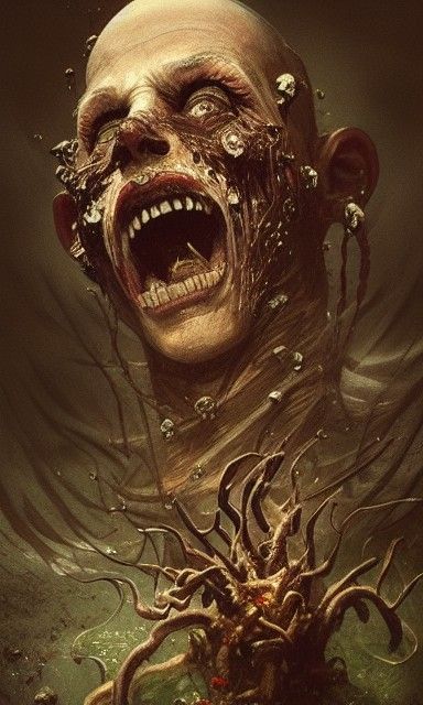 Horrifying Portrait of Filthy King in Dark Fantasy Art