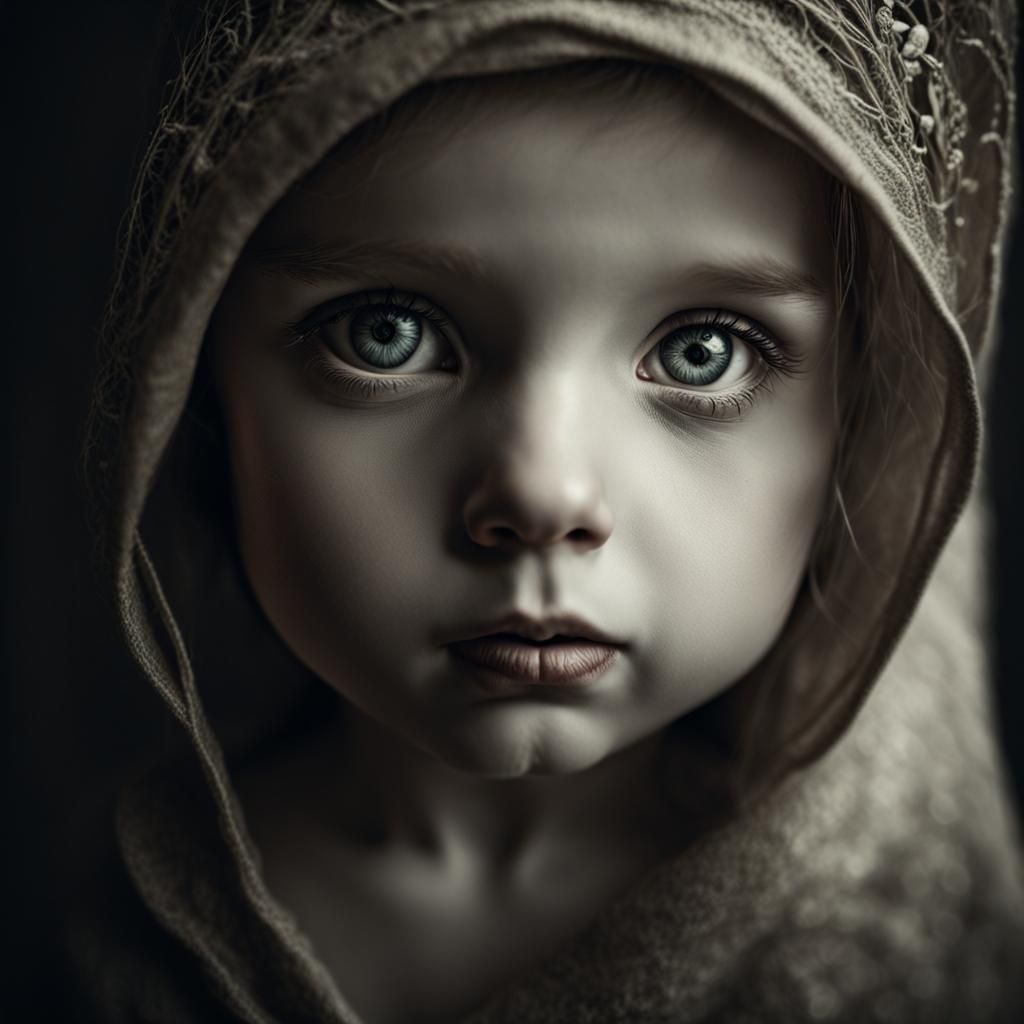 Fairytale Portrait in Lacombe Style, Detailed Close-Up