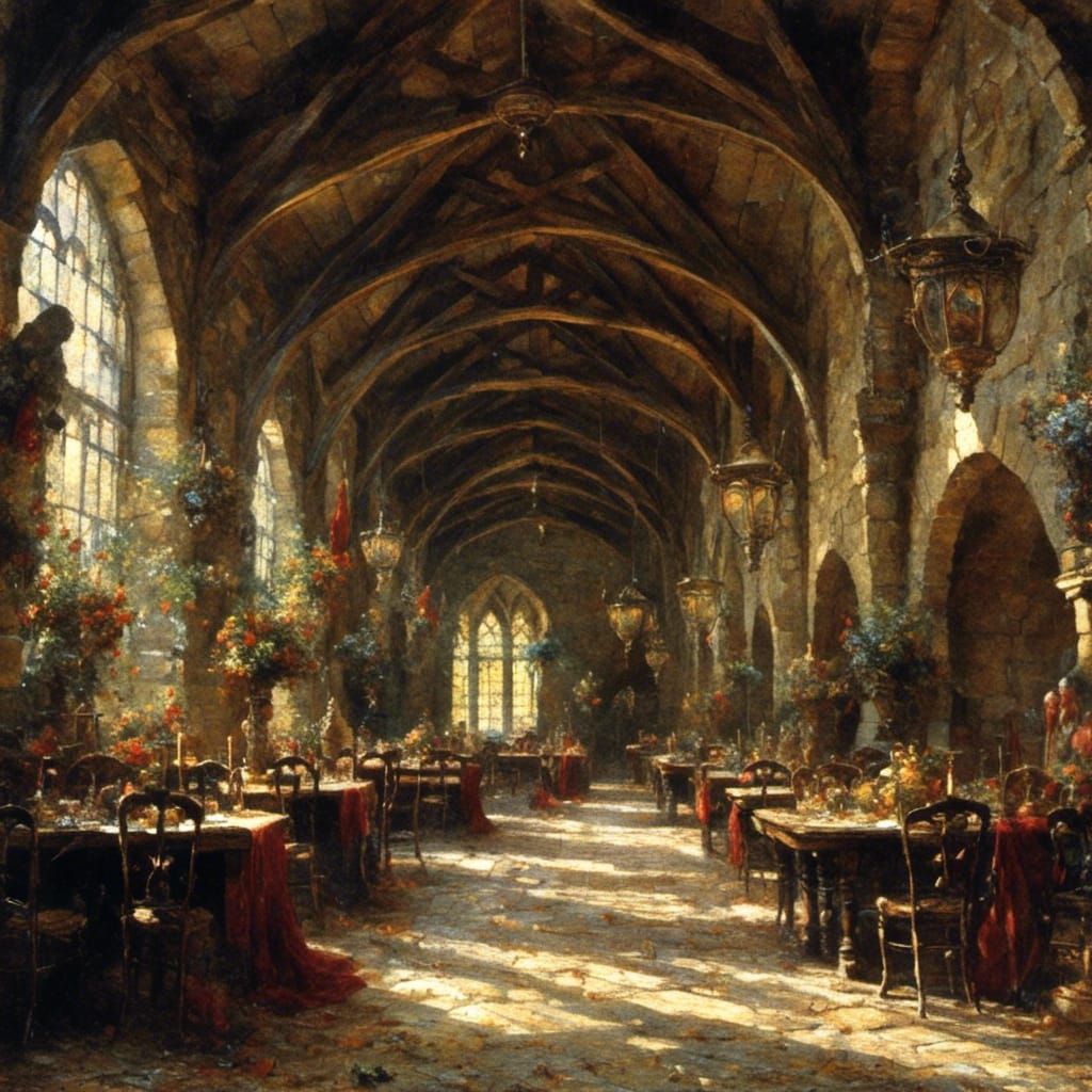 Hogwarts Interior in Light Fantasy Style