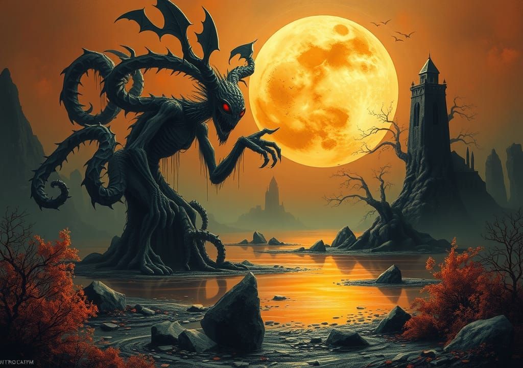 Nitropunk Atomic Creature Emerges from Caustic Lake