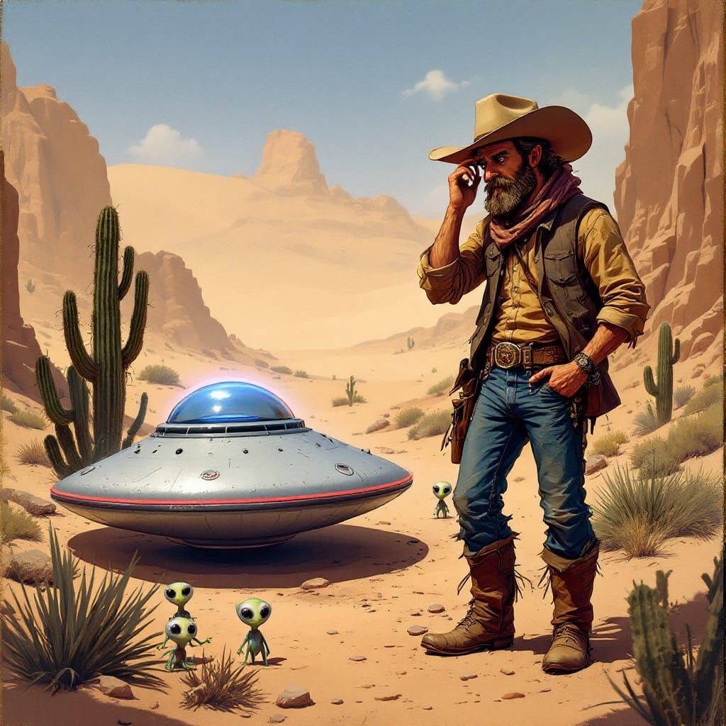 Cowboy's Close Encounter with Desert Flying Saucer