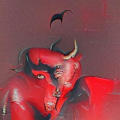 Stylized Devil Portrait Generated by AI
