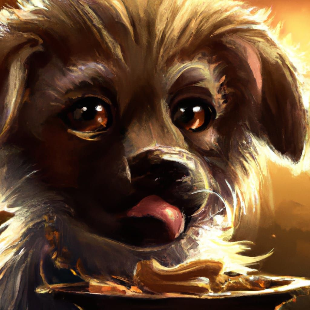 Hyperdetailed Puppy Portrait in Dynamic Lighting