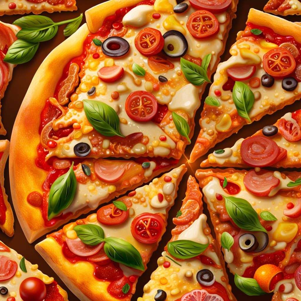 Delicious Juicy Italian Pizza Masterpiece in 8K