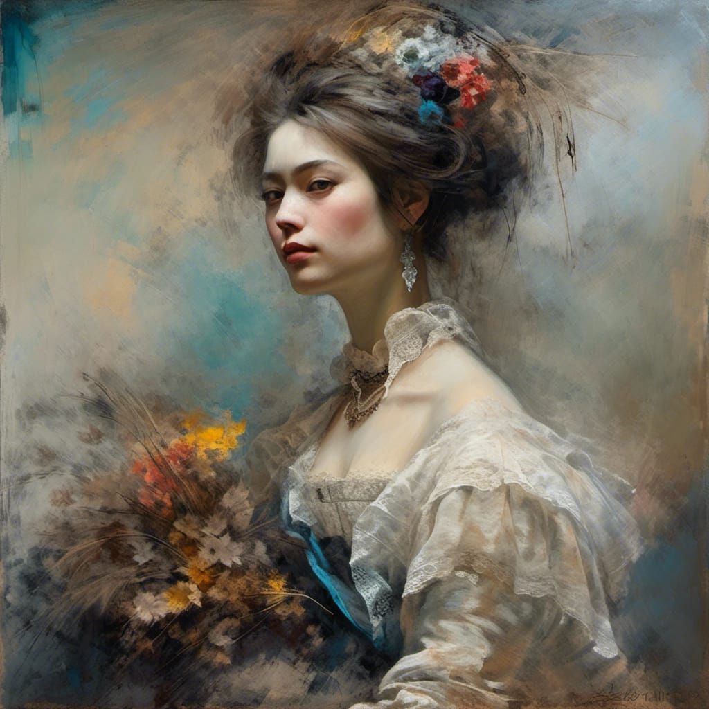 Portrait of a woman - painting-style