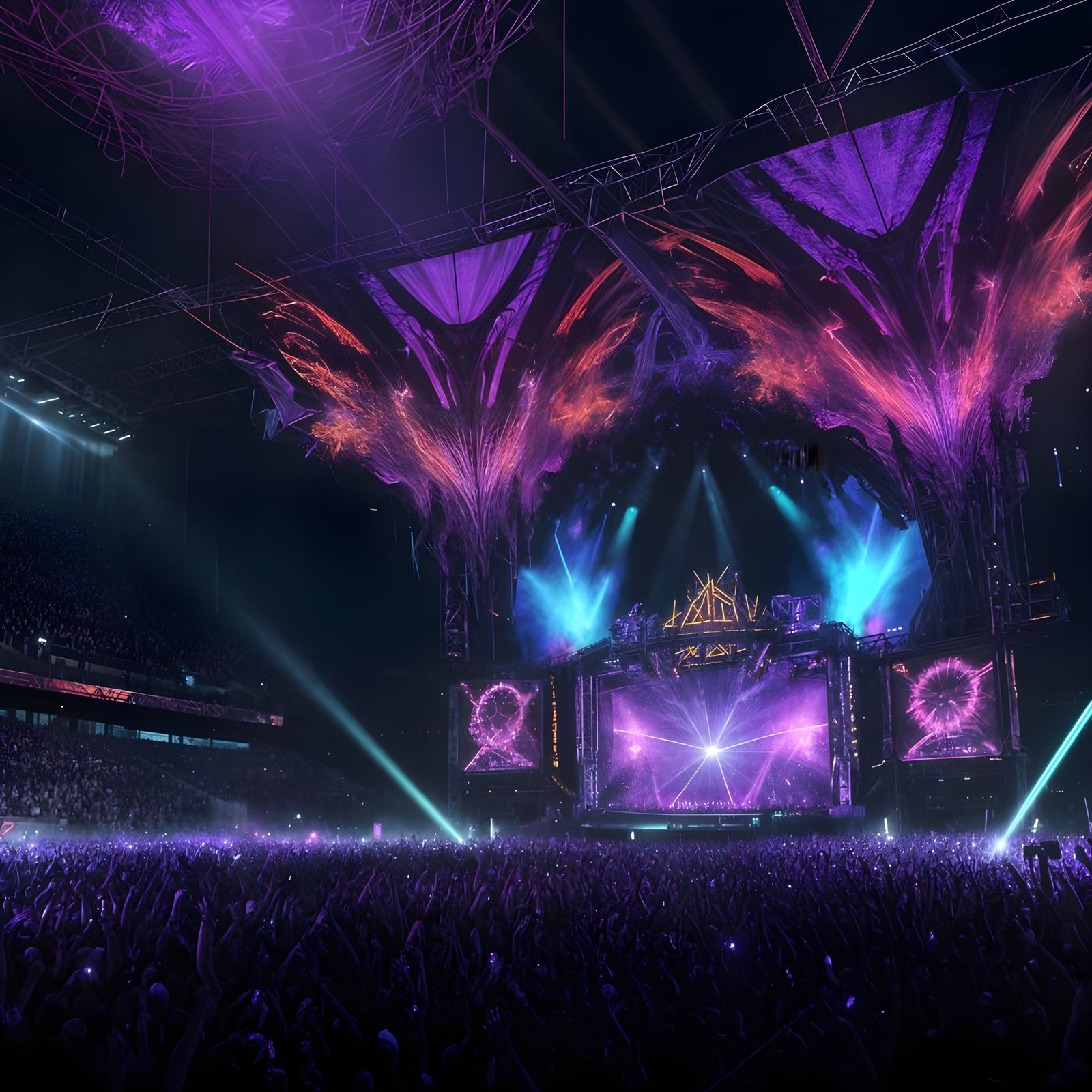 Ethereal Rave in Vibrant Fantasy Stadium