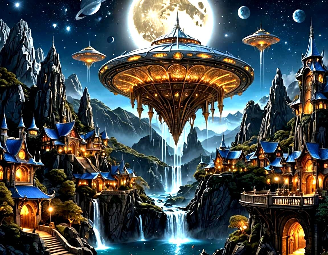Alien Spaceships Invade Middle Earth