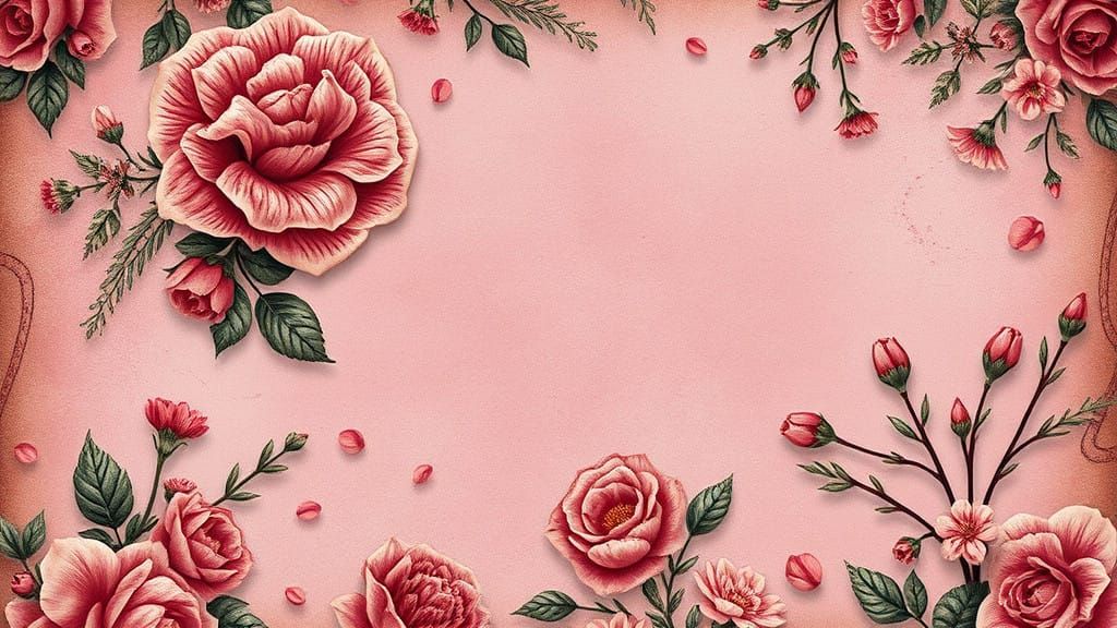 Whimsical Floral Fantasy in Vintage Style