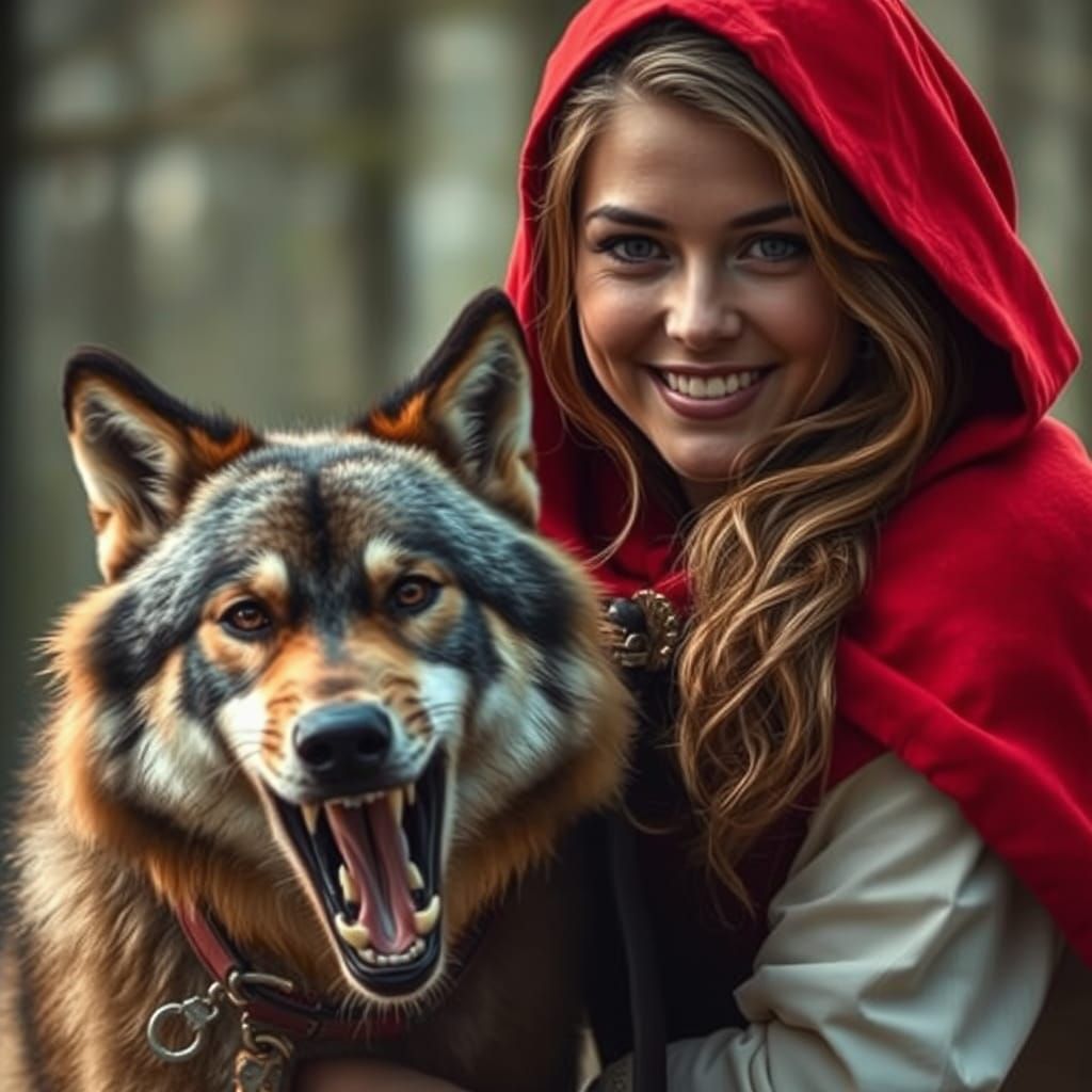Red Riding Hood and Growling Wolf