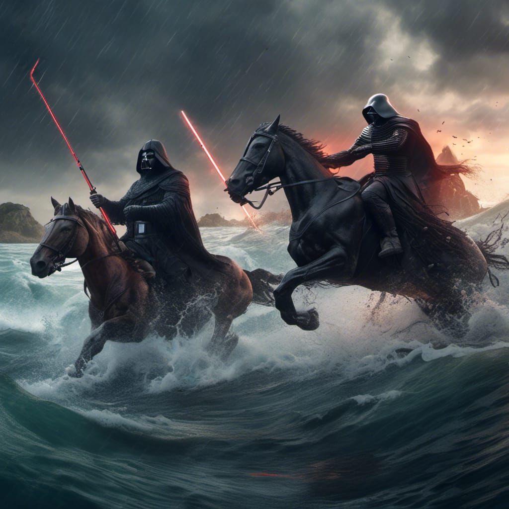 Apes and Sith Battle on Deserted Island