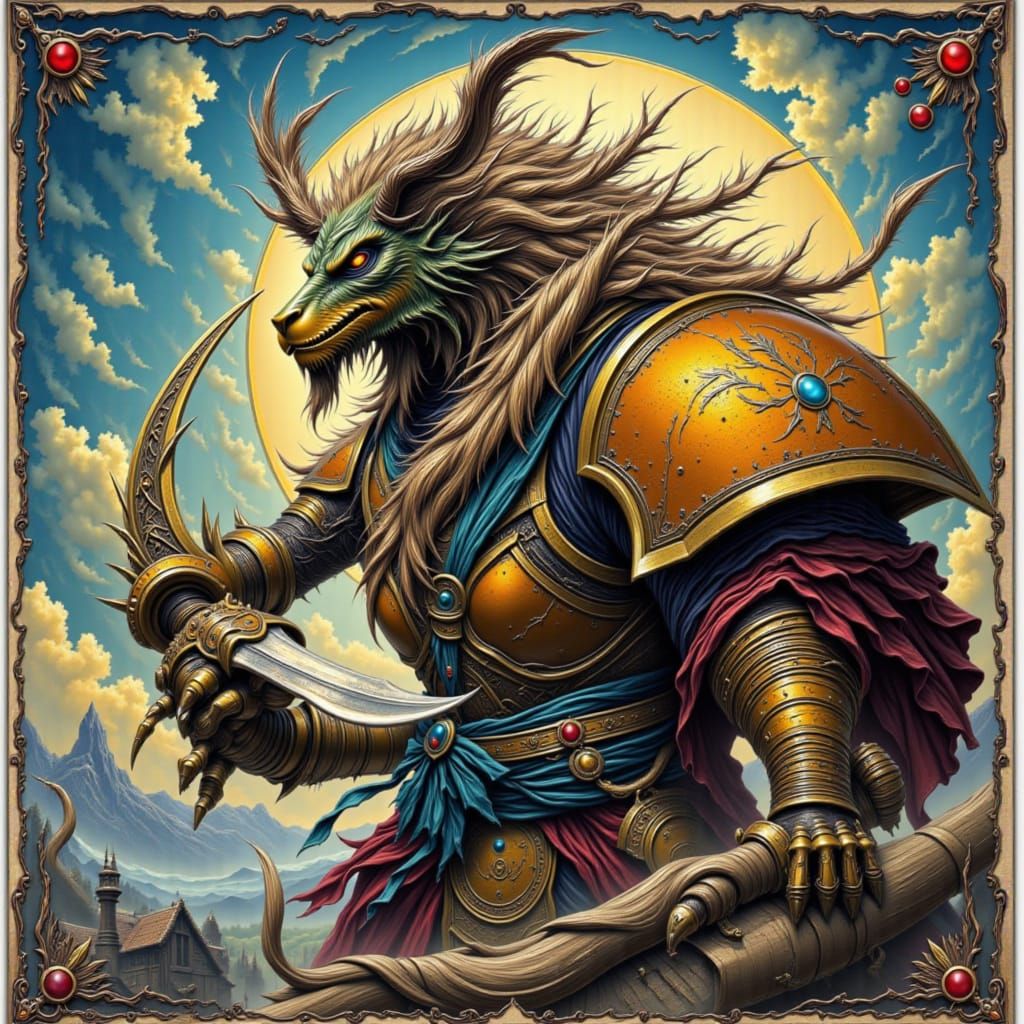 Fierce Feline Warrior Ready for Battle