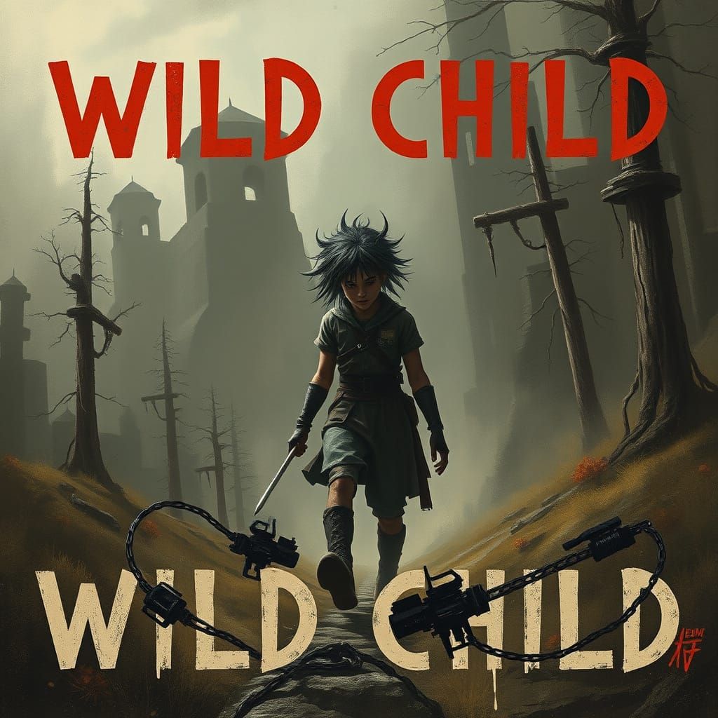 Rebellious Teen in a Futuristic Wasteland