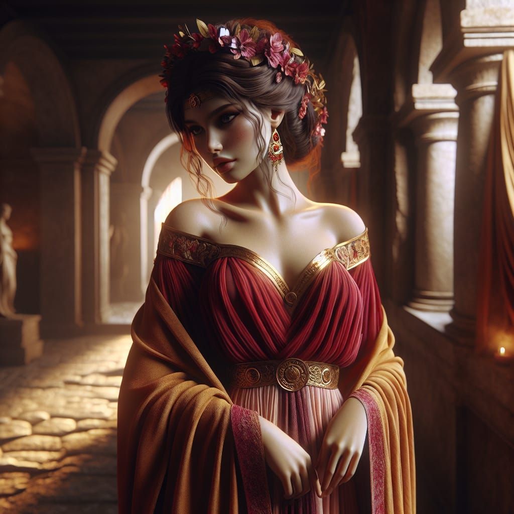 Etruscan Goddess of Love and Health in Ancient Villa