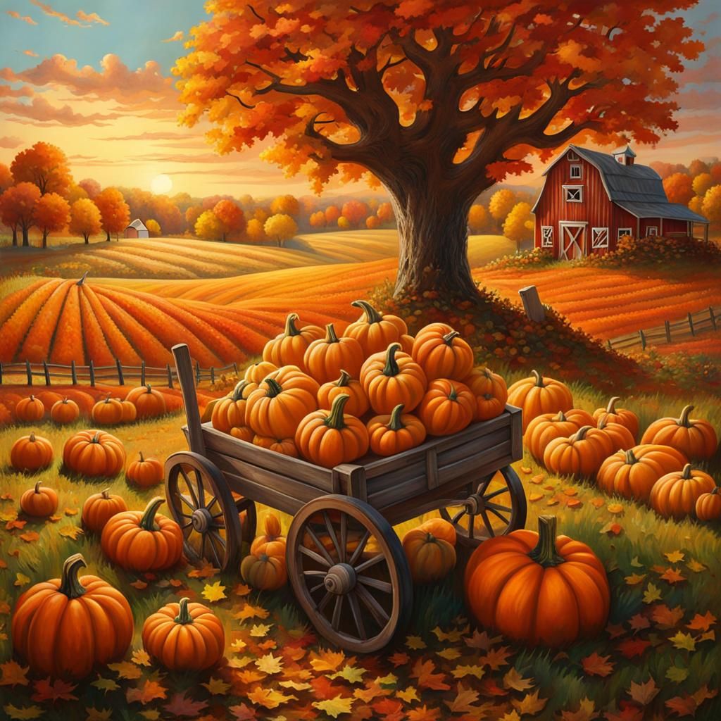 Whimsical Fall Harvest in the Countryside