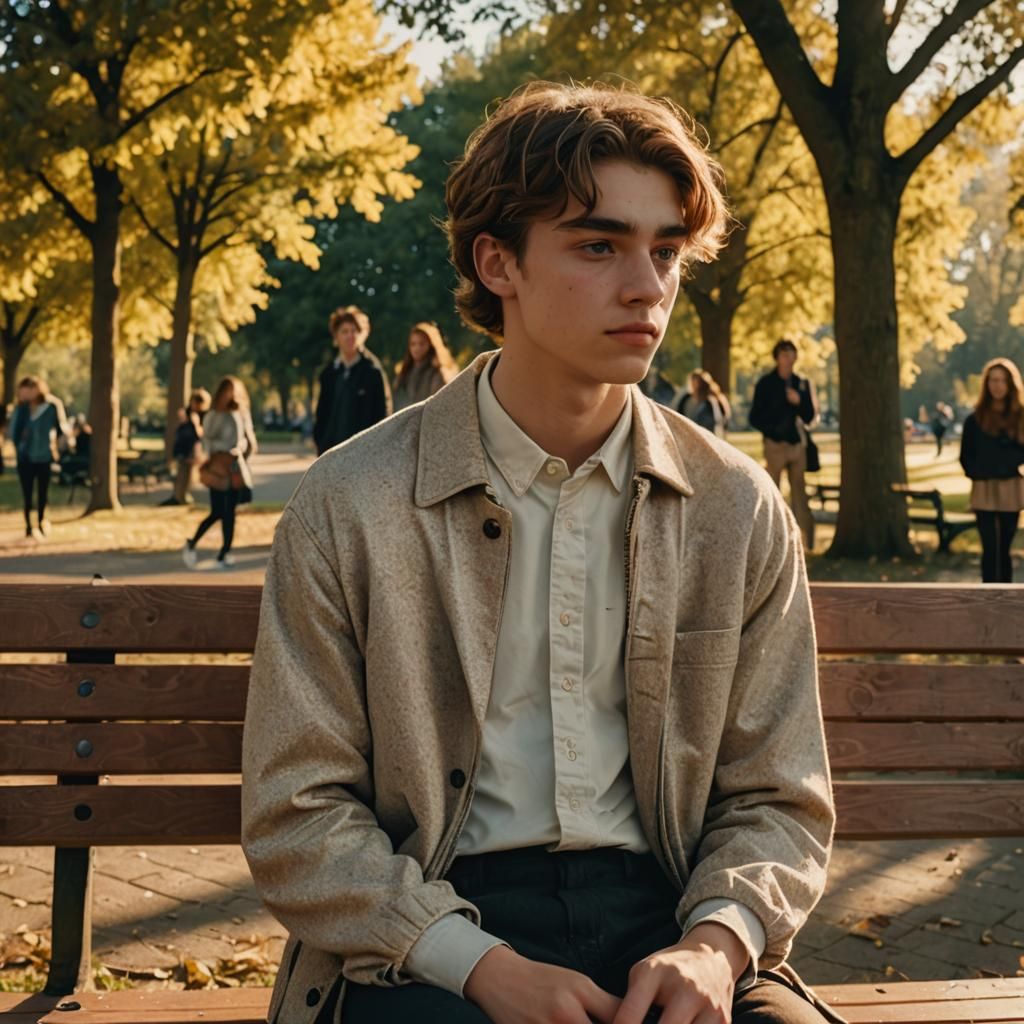 Crossdressing Boy Teased in Park: Cinematic Film Still