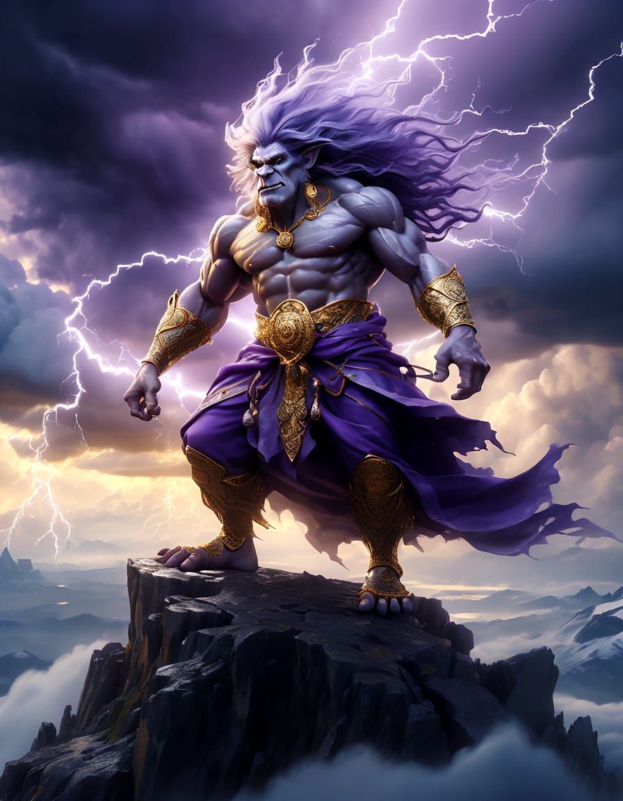 Weather-Weaving Troll on Windswept Peak