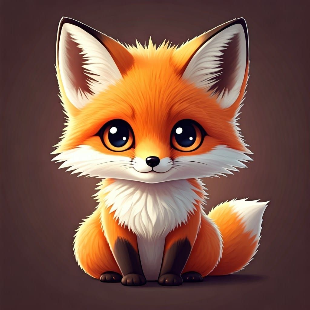 Charming Whimsical Fox in Vibrant Anime Style