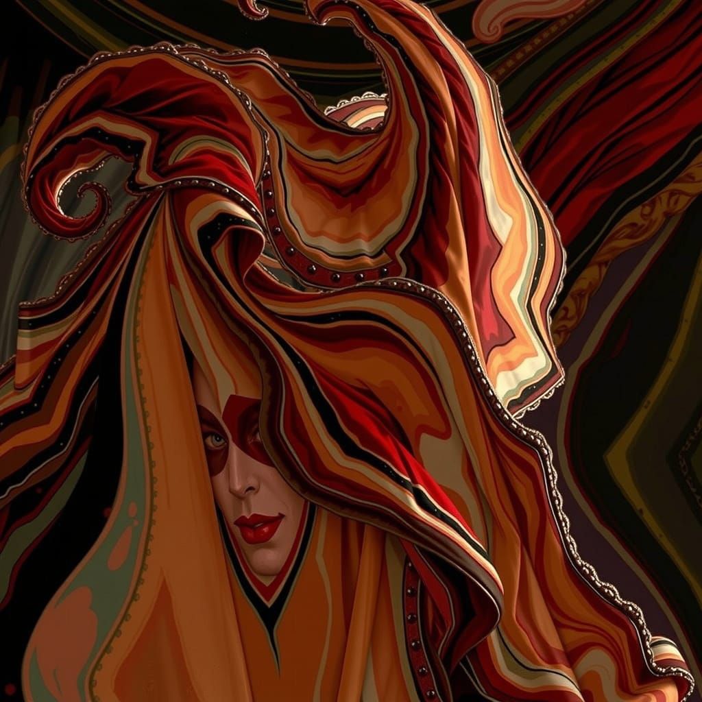 Majestic Harlequin In Dramatic Painterly Style