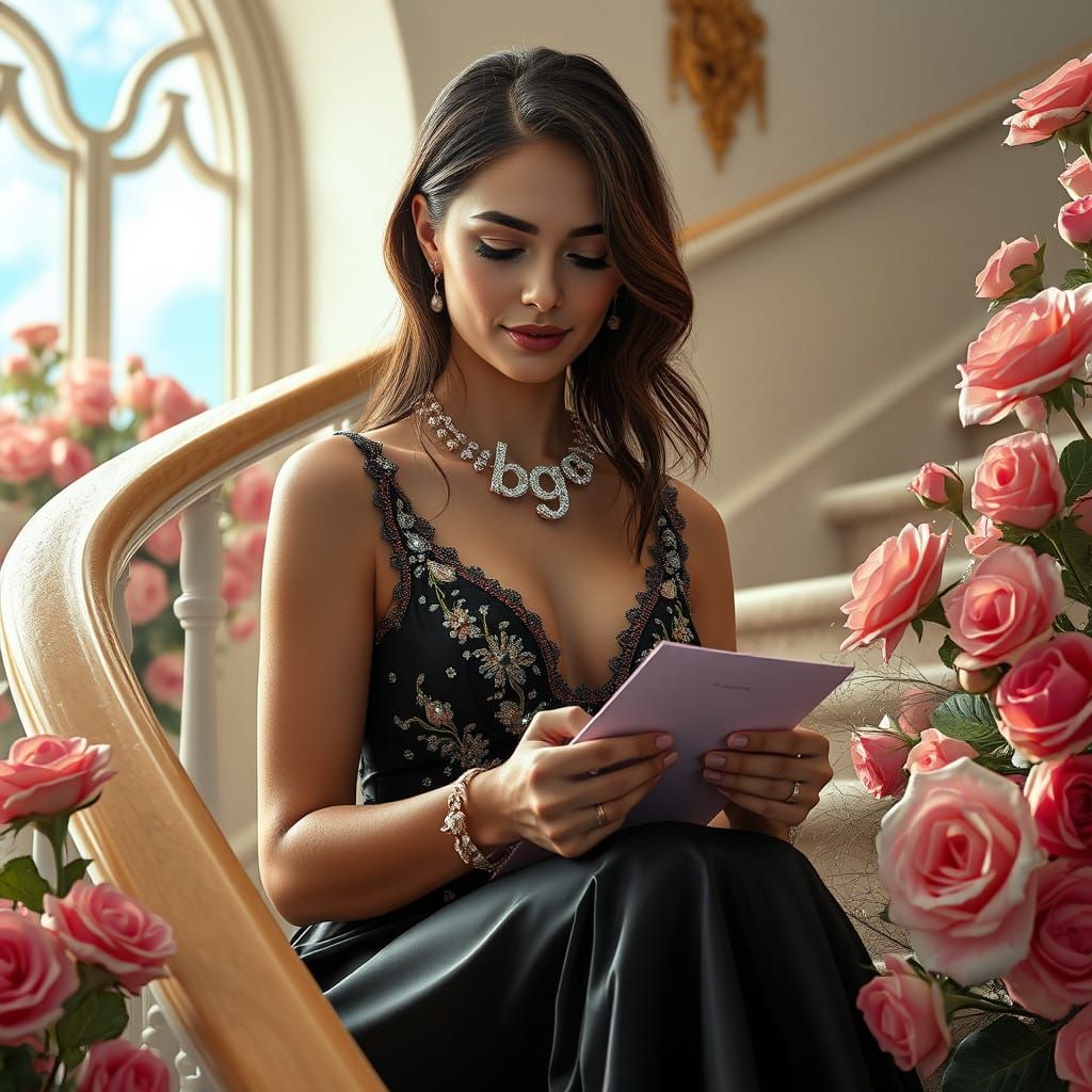 A Young Woman in Luxury, Inspired by Conceptual Art