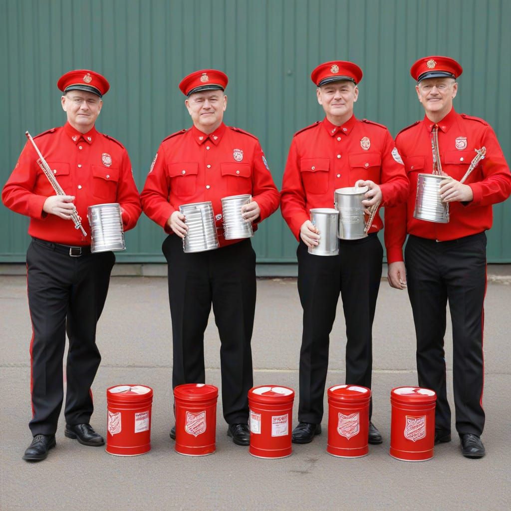 Jazz Musicians Shake Collection Tins Amidst Performance