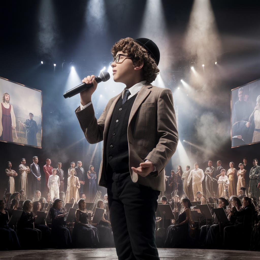 Soulful Hasidic Singer Performs with Passion and Devotion