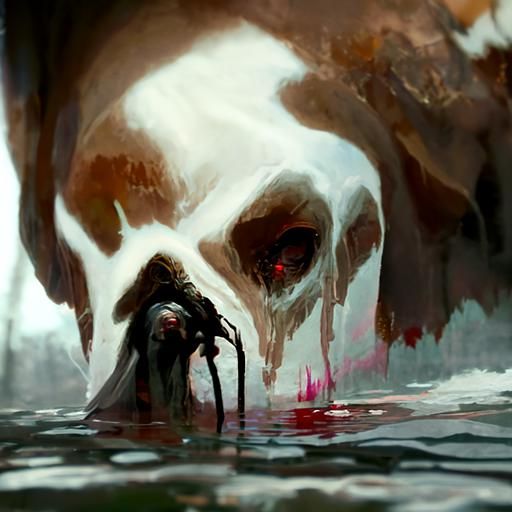 Sinister Blood Pool with Bones