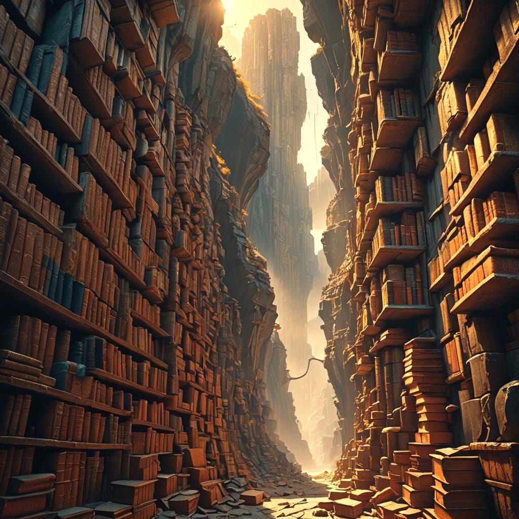 Epic Book Canyon Digital Matte Painting