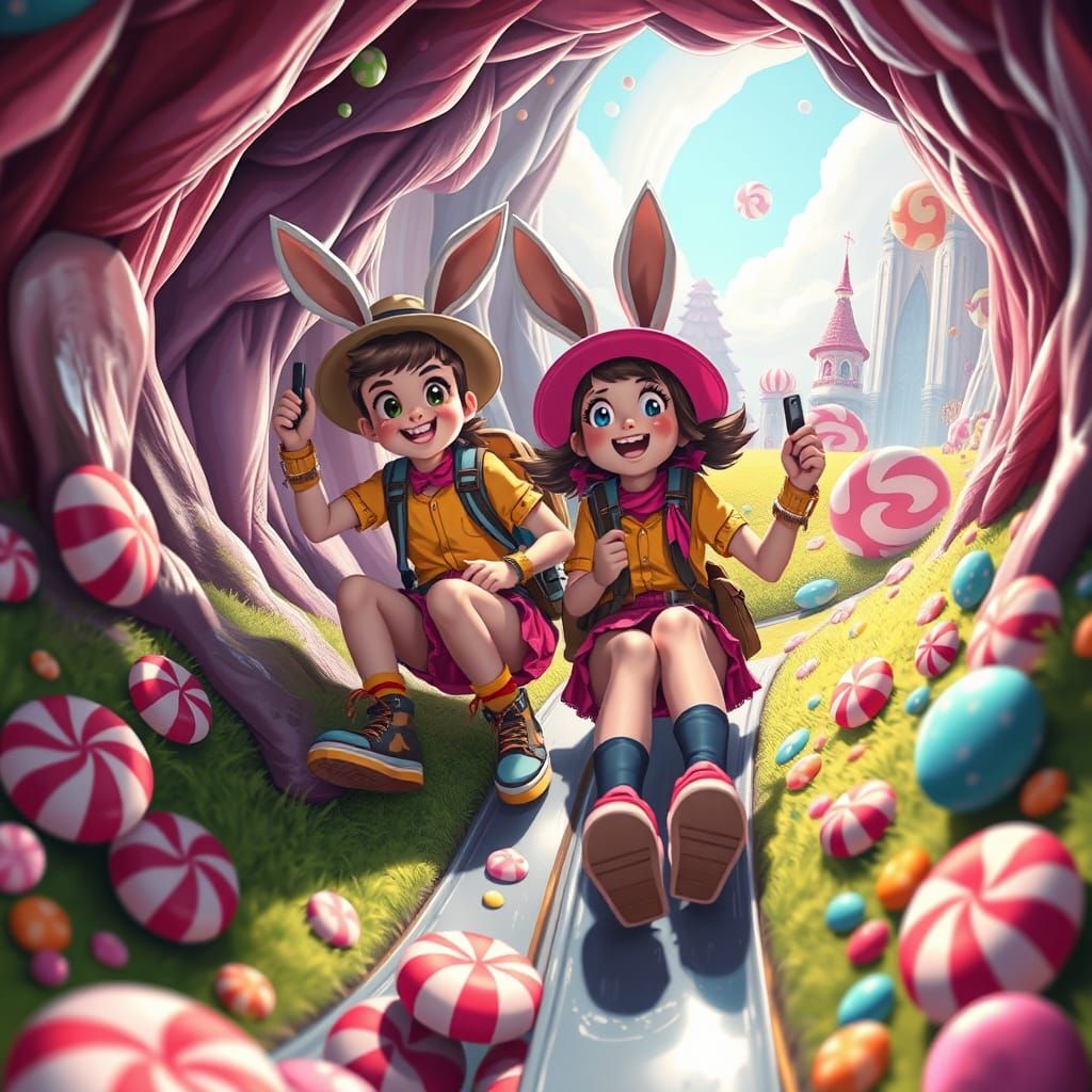 Surreal Toddler Duo Descend into Whimsical Wonderland