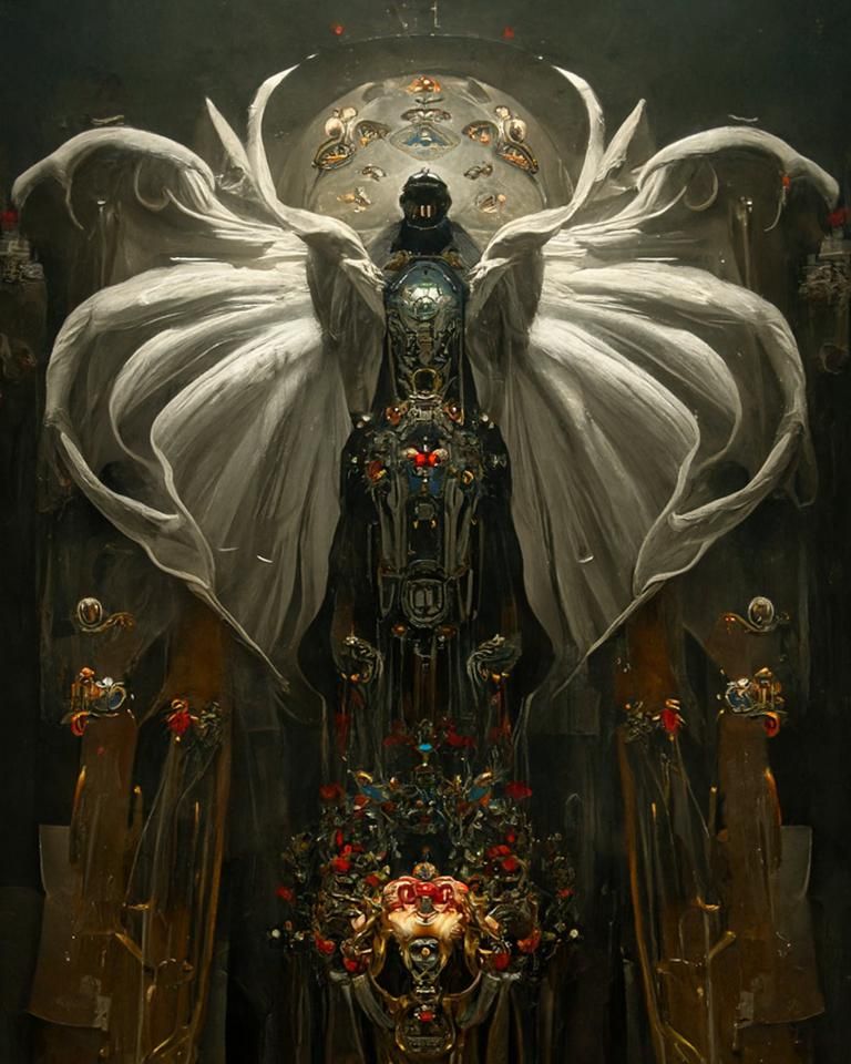 Dark Knight Concept Art in Surreal Style