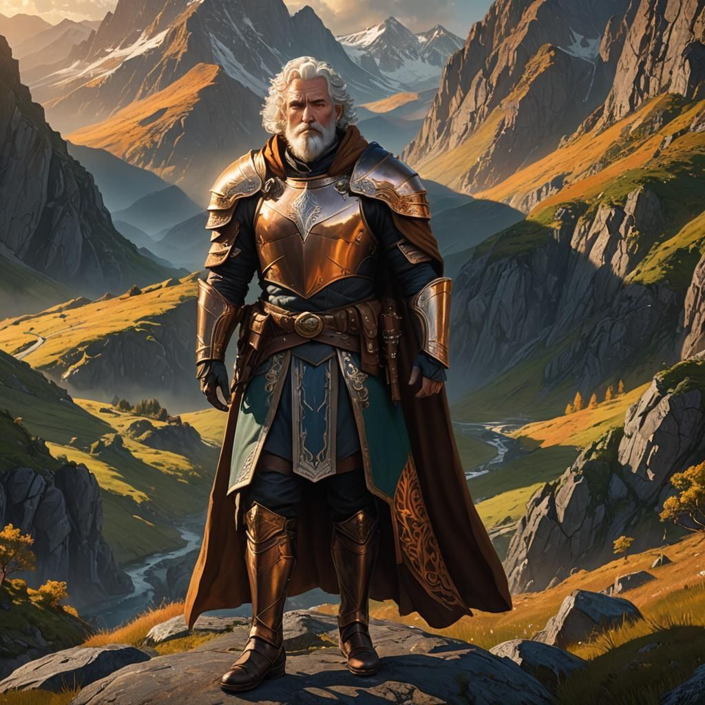 Noble in Copper Armor, Fantasy Concept Art