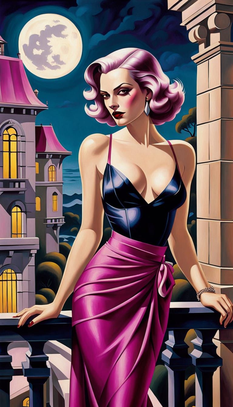 Art Deco Neoclassical refined futuristic cubist beefcake ima...