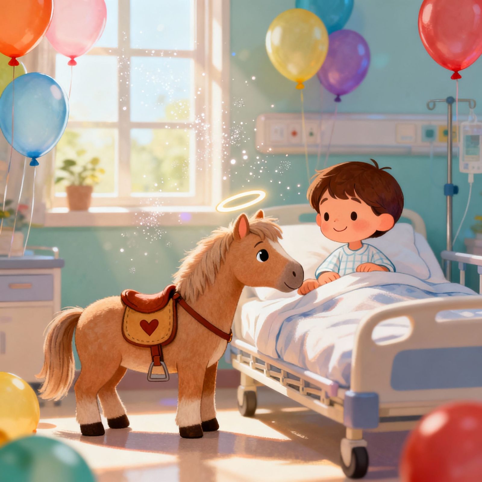 Magical Mini Horse Comforts Sick Child in Hospital
