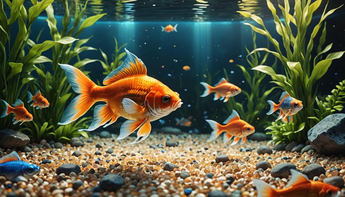 XL Bully Goldfish in Aquarium Concept Art