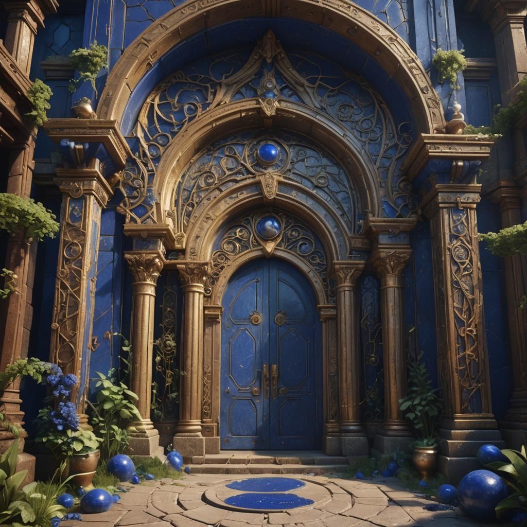 Fantastical Lapis Entryway Concept Art