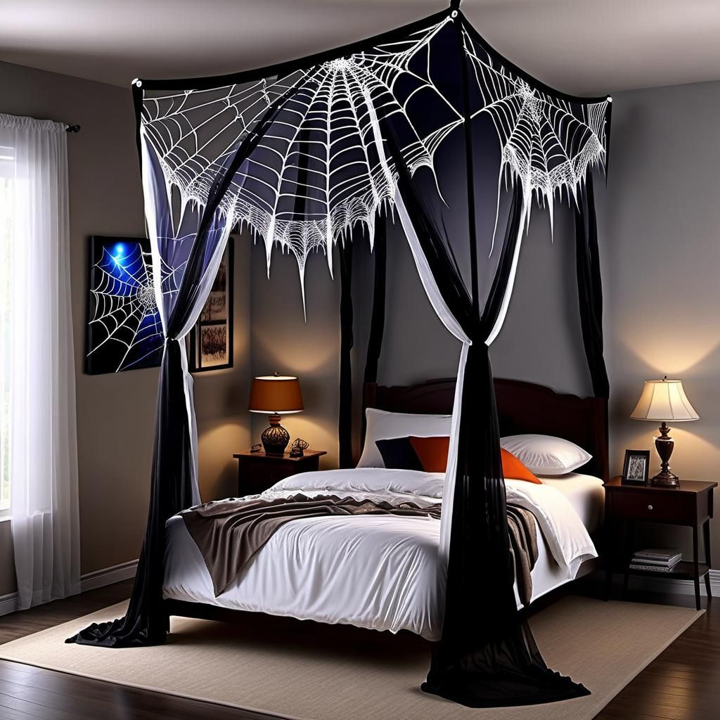 Spectacular 4K Spiderweb Bed Canopy