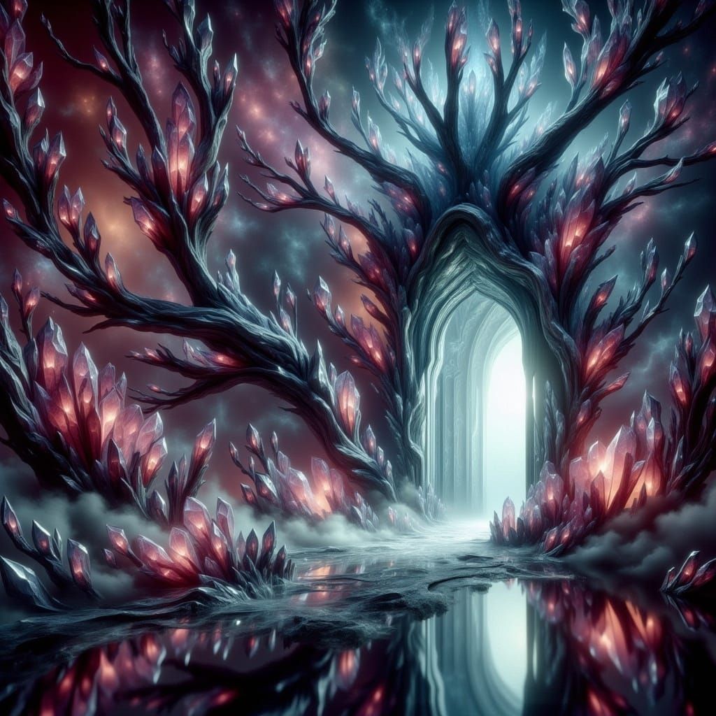 Haunting Dark Fantasy Scene in Graphic Novel Style