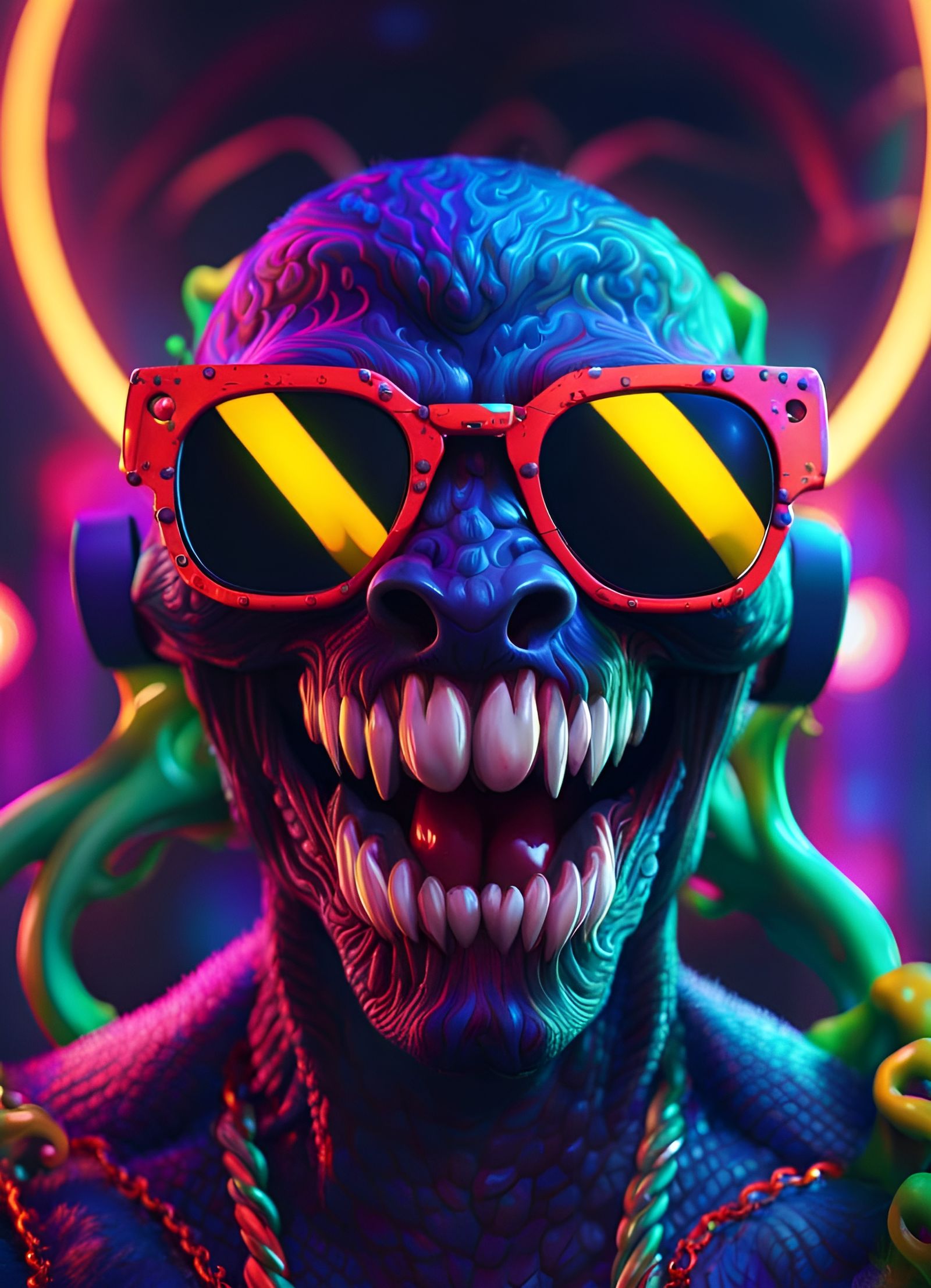 Party Venom With Funky Glasses