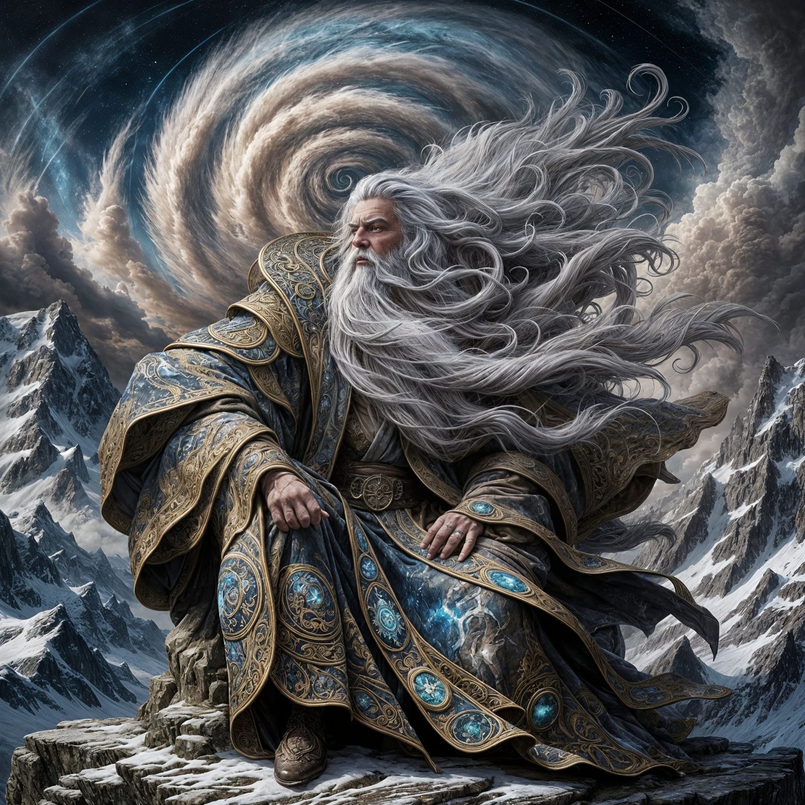 Ancient Sage of the Mystical Peaks