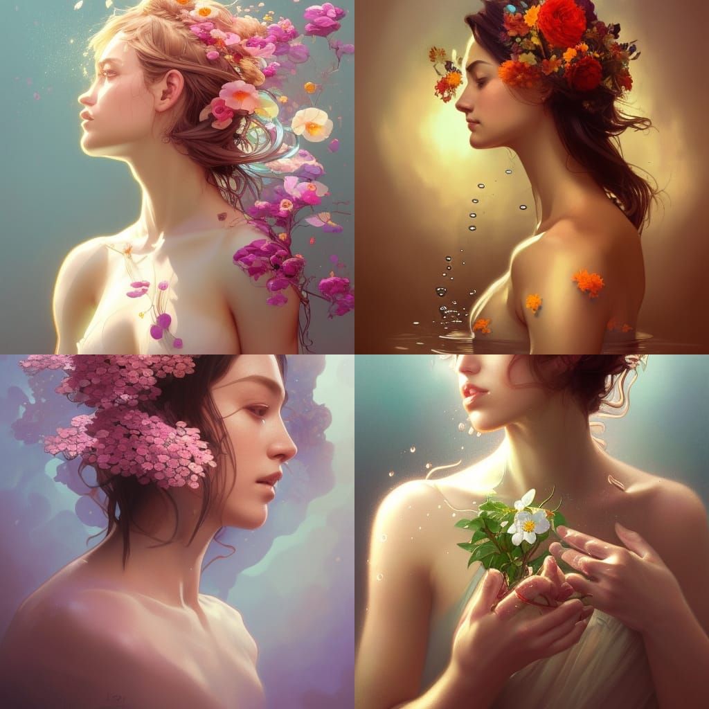 Hand with Flowers: Hyperdetailed Concept Art