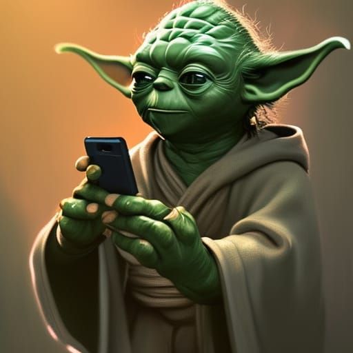 Yoda's Selfie: 8K Concept Art