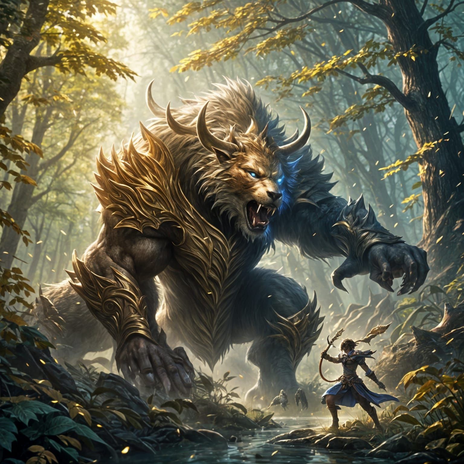 Wild Strength Portrait in Detailed Digital Style