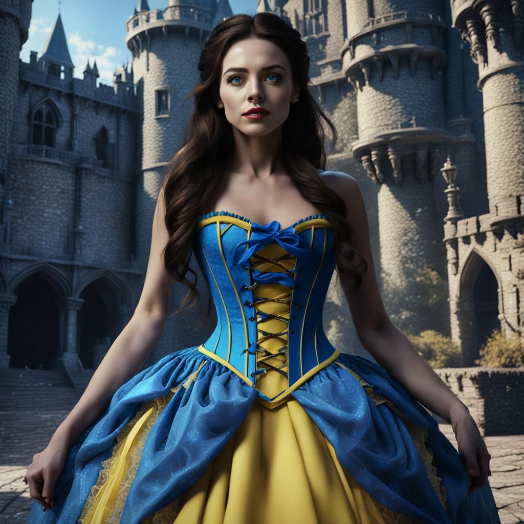 Gothic Fairytale Belle in Beast's Castle