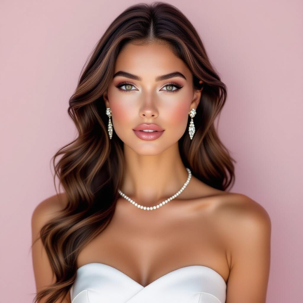 Elegant Woman Portrait with Diamond Jewelry