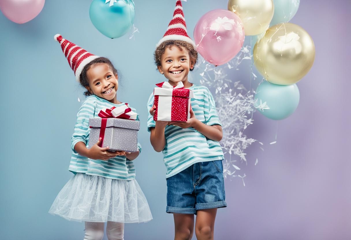 Children Holding Gifts